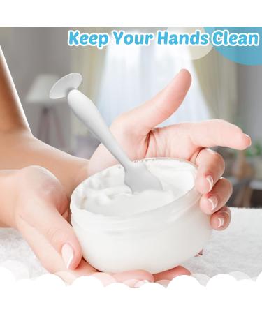 4 Pack Soft Silicone Baby Diaper Cream Spatula Applicator Set - Mini Rash Cream Brush for Newborns (White Gray) - Buy Online on SooperMarket.com