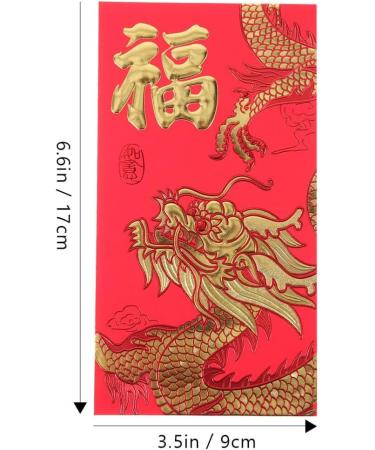 TEHAUX 30pcs Spring Festival Red Pocket Chinese Hong Bao Chinese Money Envelopes Red Envelopes Cash Envelopes 2024 Red Packets Money Packet Money Bag Dragon Packets China Paper Wedding - Buy Online on SooperMarket.com