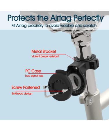 Bike Mount for AirTag - Anti-Theft Bicycle Holder for Apple AirTag & Garmin Varia - GPS Tracker Mount for MTB, Road Bike, Electric Bike, Scooter - Buy Online on SooperMarket.com