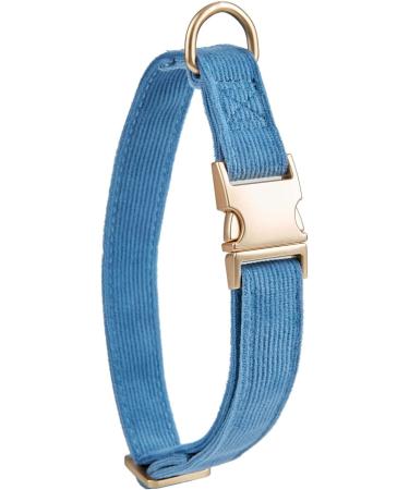 YUDOTE Ultra-Soft Dog Collar for Medium Dogs Natural Cotton Cord Sensitive Skin Friendly Blue-Grey M (1 Pack) | International Shipping Available - Buy Online on SooperMarket.com