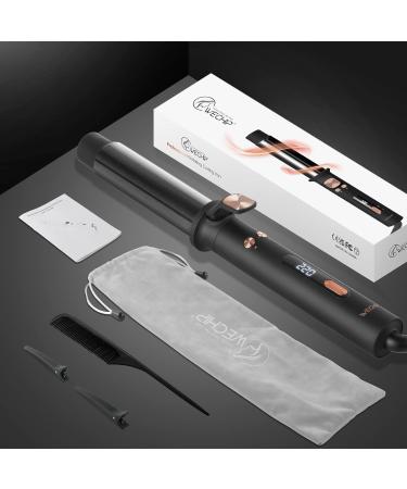360 Rotating Automatic Hair Curler with Nano Titanium Coating - Large Barrel Curling Wand 32mm - LCD Display 140-220 C - Ideal for Long Medium Hair - Buy Online on SooperMarket.com