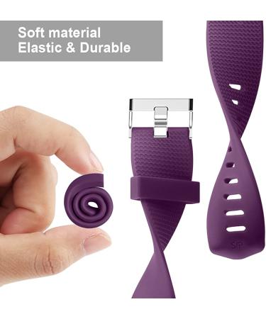 Tobfit Sport Bands Compatible with Fitbit Charge 2  4 Pack  Replacement Wristbands for Women Men  Small/Large Black/Plum/Blue/Grey Small - Buy Online on SooperMarket.com
