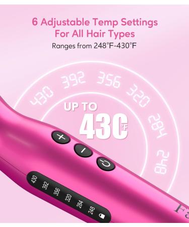 Farery 1.5 Inch Tourmaline Ceramic Curling Iron for Big Curls | Keratin & Argan Oil Infused | 6 Adjustable Temp Settings | Auto Shut-Off | Dual Voltage - Buy Online on SooperMarket.com