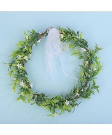 Buy Wiwpar Boho Flower Headband - Green Leaf Fairy Wreath Hairpiece for Weddings Costumes & Christmas - Buy Online on SooperMarket.com