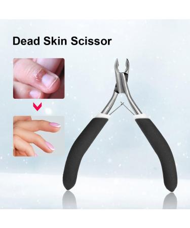 Stainless Steel Nail Cutter for Strong Nails and Cuticles - Black Manicure Tool - Buy Online on SooperMarket.com