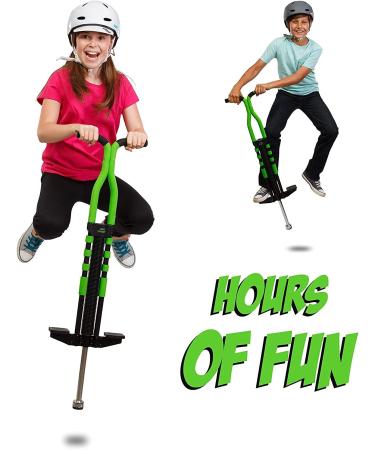 New Bounce Pro Sport Edition Pogo Stick for Kids Ages 9 and Up - 80 to 160 Lbs - Quality Easy Grip PogoStick in Black & Green for Hours of Fun - Buy Online on SooperMarket.com