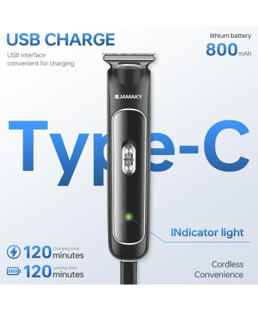 Ultimate Cordless Beard Trimmer for Men | 6300RPM T-Edgers 120 Min Run 3 Combs & Spotlight - International Shipping - Buy Online on SooperMarket.com