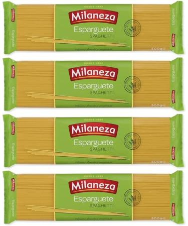 Exclusive Portuguese Milaneza Spaghetti/Massa Esparguete - 500g - Pack of 4