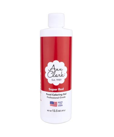 Ann Clark Super Red Food Coloring Gel Extra Large 13.5 oz Professional Grade Made in USA