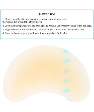 Hydrocolloid Gel Blister Bandages - Corn Stickers for Foot Care | Blister Prevention Pads - 42x62mm Half Moon Shape - Buy Online on SooperMarket.com