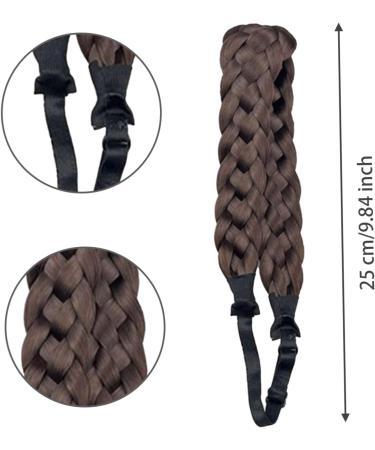 Braid Headband 5 Strands Synthetic Hair Braided Headband Chunky & Wide Plaited Braid Hair Band Adjustable Elastic Stretch Hairpiece for Girls (Style 3) - Buy Online on SooperMarket.com