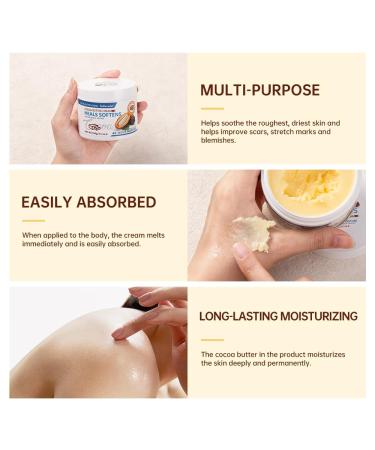 Cocoa Butter Face Cream - Nourishing Moisturizer with Vitamin E for Dry Skin | Hydrating Body Cream for Soft Smooth Skin - Buy Online on SooperMarket.com