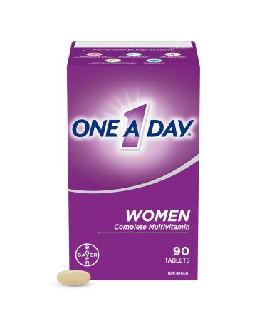 One A Day Multivitamin for Women - Daily Vitamins For Women - Womens Multivitamin With Vitamin A Vitamin C Vitamin D and Zinc for Immune Support Vitamin E B12 Biotin Calcium Iron 90 Tablets 90 count (Pack of 1)