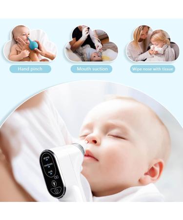 Electric Baby Nasal Aspirator & Ear Wax Remover | 3 Suction Levels | Rechargeable Nose Sucker with LED Light | Suitable for Newborns and Toddlers | 4 Silicone Tips | Bb880-1 - Buy Online on SooperMarket.com