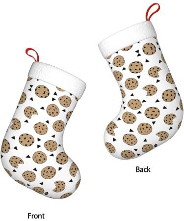 YYHHAOFA Cookies Food Chocolate Chip Biscuits Prints Christmas Decorative Stockings : Soft Light and Tactile Suitable for Christmas Holiday Party - Buy Online on SooperMarket.com