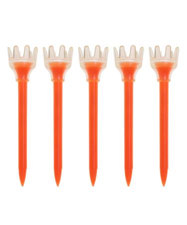 5pcs Lightweight and Durable Plastic Crown Top Golf Tees 7CM (Random Color)