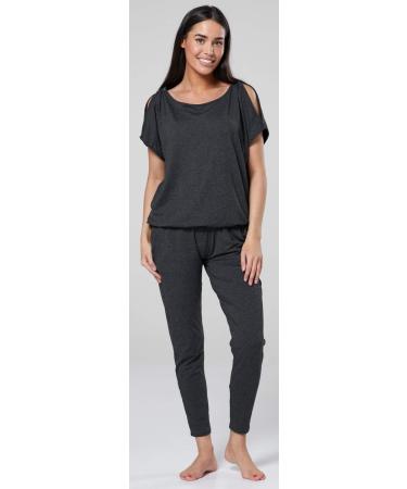 HAPPY MAMA Maternity Breastfeeding Lounge Top Joggers Pyjamas Set - Graphite Melange - Buy Online on SooperMarket.com
