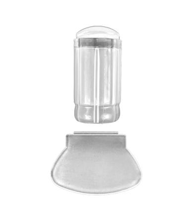 Nail art stickers for women party decoration nail stamp removable works of art with scrapers silico seal nail stamp pressure tips tool for manicure translucent white