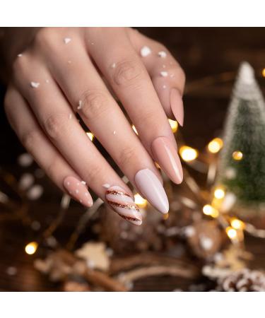 6-Piece Gel Nail Polish Set: Brown, Coffee, Wine Red, Burgundy, Nude, Purple, Pink, Champagne, Gold Glitter - Winter Colors | Soak Off, Salon-Quality, Ideal for Beginners & DIY Manicures - Buy Online on SooperMarket.com