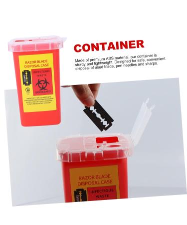 Gleavi 5 STK Razor Blade Disposal Container - Safe Waste Holder for Razors & Blades | Automatic Trash Can for Easy Disposal - Buy Online on SooperMarket.com