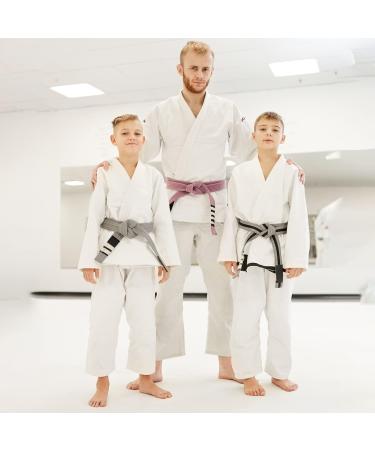 Lightweight Karate Uniform for Kids & Adults - Martial Arts Gi with Belt 00 (3'8 - 4'0 / 50 lbs) - White - Buy Online on SooperMarket.com