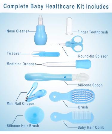 Artibear 18-in-1 Baby Healthcare & Grooming Kit - Portable Nursery Care Set with Electric Nails Clipper (Blue) for Newborn Boy & Girl - Buy Online on SooperMarket.com