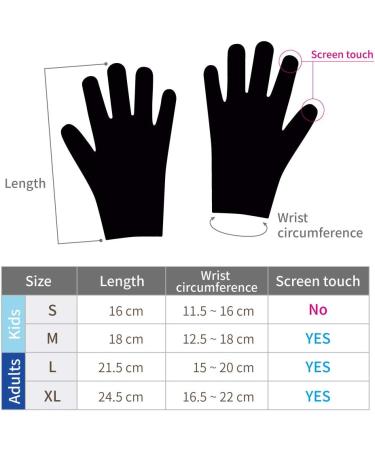 Edenswear Tencel Moisturising Gloves for Adults - XL Black Zinc-Enriched for Eczema Relief - Buy Online on SooperMarket.com
