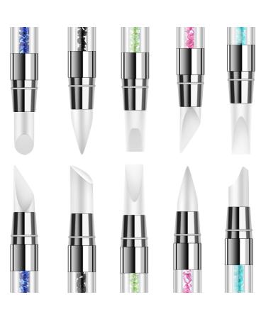 5Pcs Dual Tipped Nail Sculpture Pen with Silicone Rubber Tip - Nail Art Tool for Rhinestone & Polish Carving - Buy Online on SooperMarket.com