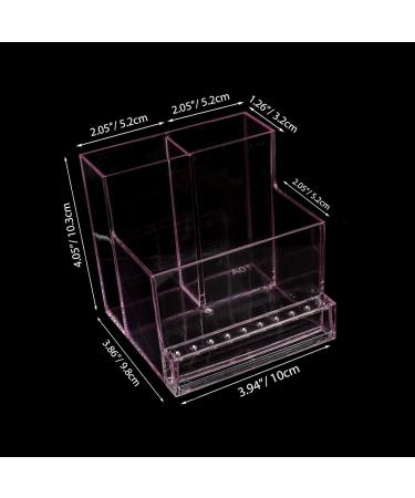 ANGNYA Nail Drill Holder & Bit Storage Box - 10 Holes Transparent Organizer for Nail Tech Supplies - Pink Plastic Manicure Tool Display - Buy Online on SooperMarket.com