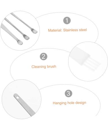Lurrose 4 Sets Ear Pick Tool - Stainless Steel Ear Wax Removal Kit for Adults and Children - Buy Online on SooperMarket.com
