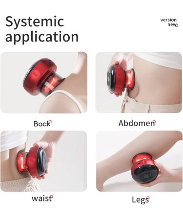 Electric Cupping Set with 12 Modes for Neck, Shoulder, and Back Massage - Red - Buy Online on SooperMarket.com
