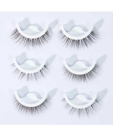 Self Adhesive Eyelashes - No Glue No Eyeliner Reusable Natural Look Lashes (3 Pairs) - Lightweight & Portable - Buy Online on SooperMarket.com