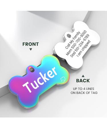 Personalized Yehanti Dog Tags - Engraved Stainless Steel Name Tags for Dogs Cats & Puppies | Custom Name Phone & Address Tags - Buy Online on SooperMarket.com