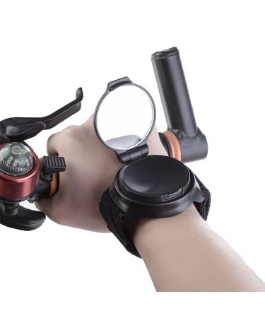 Bicycle rear mirror wide angle bicycle bracelet rear mirror arm wear for cyclists 360 degrees bicycle rear view mirror wrist protection bracelet bracelets rear mirror bicycle mirror hd real glass bike rear mirror