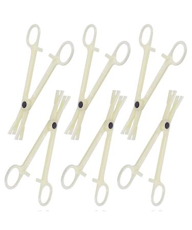 Disposable Tweezers Triangular Slotted Disposable Membrane Tweezers Lip Tongue Belly Button Ear Piercing 25 Pack