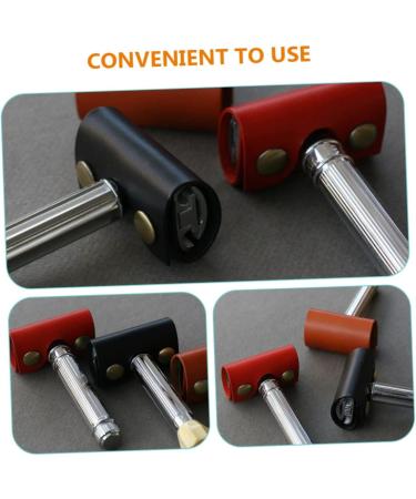 CABILOCK 10 Pack Men's Travel Accessories - Facial Razors with Leather Sheath & Razor Blades - Compact Shaving Set (8.5x4.5cm) - Perfect for Travel - Buy Online on SooperMarket.com
