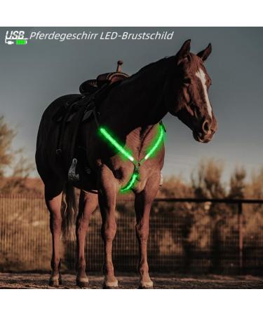 FM2018XSL Horse Harness LED Breastplate - Luminous Reflective Belt for Equestrian Safety | Outdoor Horse Riding Gear - Bright Yellow - Buy Online on SooperMarket.com