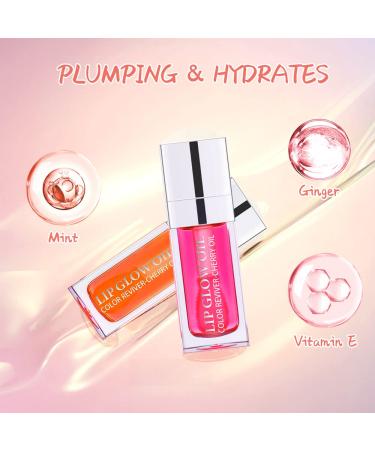 ZARICS Plumping Lip Oil - Hydrating Gloss, Tinted Balm for Nourishing Lip Care - Long Lasting Glow, Non-Sticky Formula - Rosewood Shade - Buy Online on SooperMarket.com