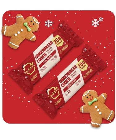 Snaktive Gingerbread Cookie Christmas Protein Bar High Protein and High Fiber Natural Clean Bar 12x55G Crunchy Bars Pre & Probiotics - Buy Online on SooperMarket.com