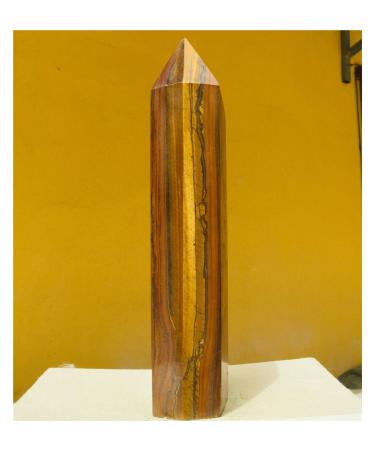 Natural Crystal Rough Natural Tiger Eye Crystal Point Stone Quartz Crystal Rod Crafts Home Decoration Ornaments Gift 1pc Home Collections (Size : 400-500g)