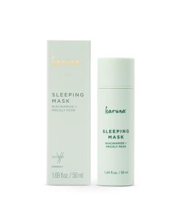 Karuna - Sleeping Mask Overnight Facial Mask Cream Renewing Face Mask Skin Care Essential Cooling Face Masks with Niacinamide & Prickly Pear 50 ml