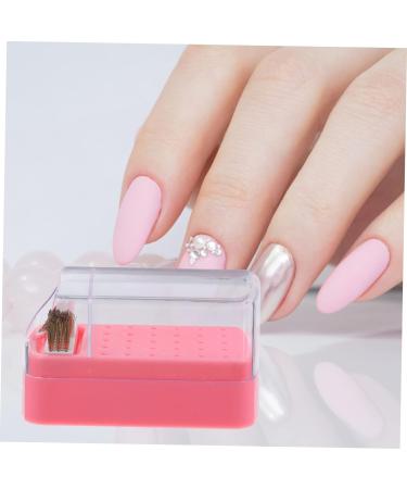 Beavorty 4pcs nail polish head box nail bits nail art supplies cleaning stuff nail tech organizers and storage drill bit holder for nails nail drill bits container nail grinding tool case - Buy Online on SooperMarket.com