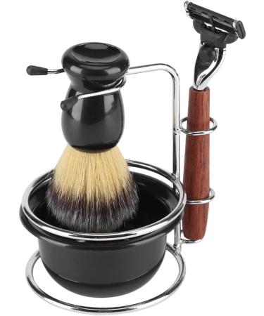 Premium WBTY 4-Part Shaving Set for Men | Manual Razor Stainless Steel Stand Brush & Bowl | Perfect Birthday & Father's Day Gift - Buy Online on SooperMarket.com