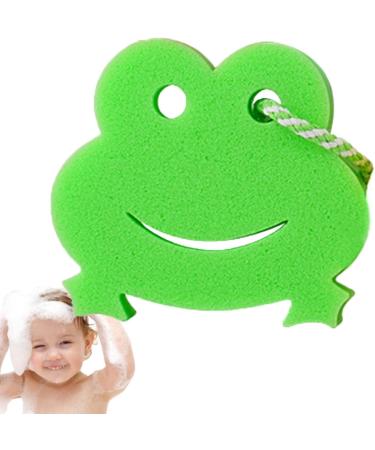 Body Sponge for Shower - Animal Shape Bath Scrubber Bathing Sponge Cartoon Scrubber for Body Wash Cleaning Bathing Accessories Frog - Buy Online on SooperMarket.com