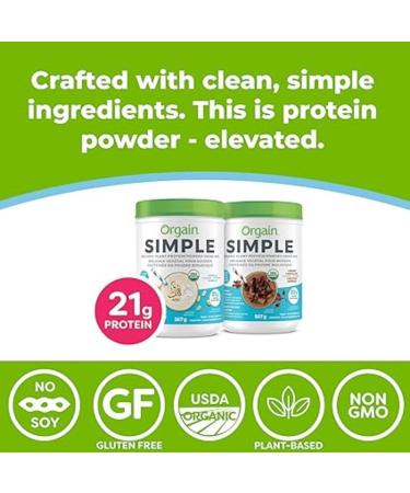 Orgain Nutrition Simple Organic Plant Protein Powder - Vanilla 1.25 LB - Buy Online on SooperMarket.com
