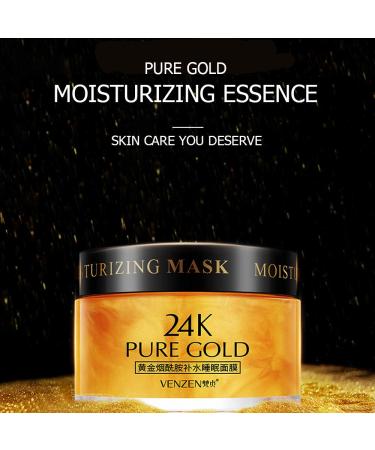 VENZEN 24K Pure Gold Niacinamide Hydrating Sleep Mask - Luxury Rejuvenation & Moisturizing Skin 120g | International Shipping Available - Buy Online on SooperMarket.com