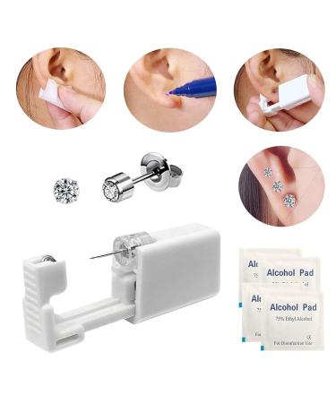 4 Pack SLVIEKAE Disposable Ear Piercing Gun Kit with Silver Studs (3mm) - Buy Online on SooperMarket.com