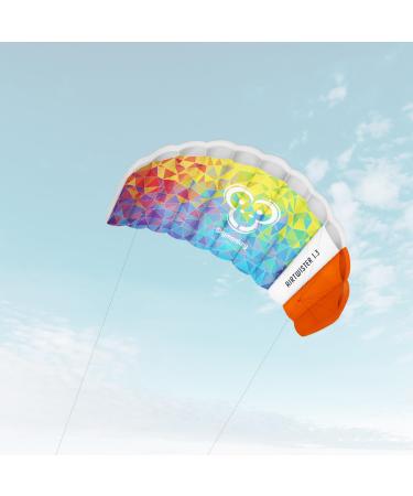 Skymonkey Airtwister Lenkmatte including Packsack & Flugrache - Stick kite already leashed Ready to fly - kite with stable polyester ripstop material flight kite suitable for beginners Multicolor 130.0 centimeters