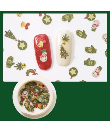 Santa Tree Snowflake Art for Nail Christmas DIY Claus 12 Colorful Supplies Decorations Boxes - Buy Online on SooperMarket.com