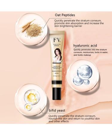 BTSEURY Full Coverage Liquid Foundation 30g - Ivory | Waterproof & Long Lasting Makeup Base Cream - Buy Online on SooperMarket.com